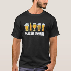 Vier Diversiteit Bier Grappig Ambachtelijke Bieren T-shirt