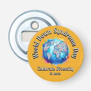 Vier diversiteit. button flesopener