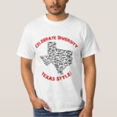 Vier diversiteit - Texas Style T-shirt (Voorkant)