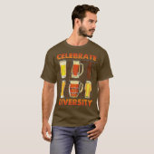 Vier Diversity Craft Beer T-shirt Drink Bier (Voorkant volledig)