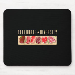 Vier Diversity Meat Eater Shirt _ BBQ Grill S Muismat