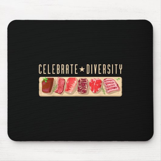 Vier Diversity Meat Eater Shirt _ BBQ Grill S Muismat (Voorkant)