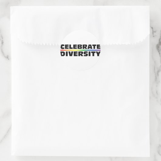 Vier Diversity-Sticker Ronde Sticker (Tas)