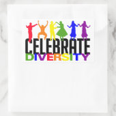 Vier Diversity-stickers Rechthoekige Sticker (Tas)