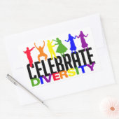 Vier Diversity-stickers Rechthoekige Sticker (Envelop)