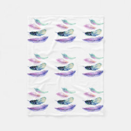 Vier doezelvaten fleece deken