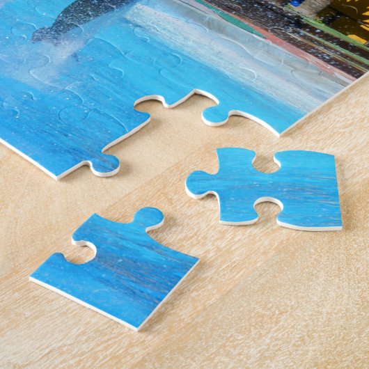 Vier dolfijnen legpuzzel (Zijkant)