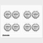 VIER (Double Boston Seal) Rechthoekige Sticker (Vel)