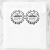 VIER (Double Boston Seal) Rechthoekige Sticker (Tas)