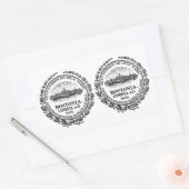 VIER (Double Boston Seal) Rechthoekige Sticker (Envelop)