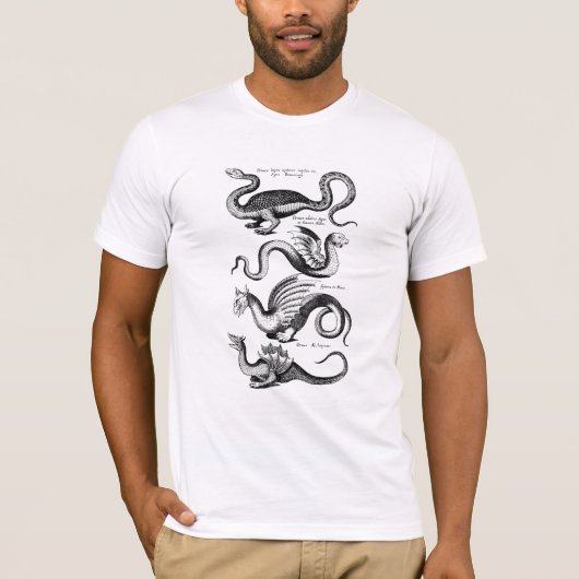 Vier Draken van Mythologie T-shirt (Voorkant)