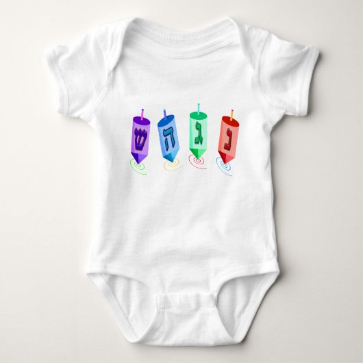 Vier Dreidels Baby Creeper Romper (Voorkant)