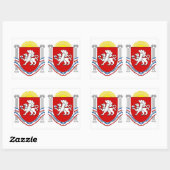 VIER DUBBEL Embleem van de Krim Rechthoekige Sticker (Vel)