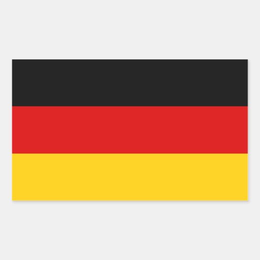 VIER Duitsland Tricolor Rechthoekige Sticker (Voorkant)