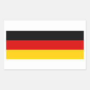 VIER Duitsland Tricolor Rechthoekige Sticker