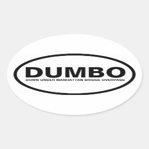 VIER "DUMBO" OVALE STICKER