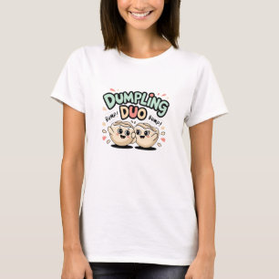 Vier dumplings met leuke Design T-shirt