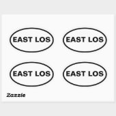 VIER "East Los" Ovale Sticker (Vel)