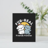 Vier echte vrienden voor altijd | Schattige kat en (Staand voorkant)