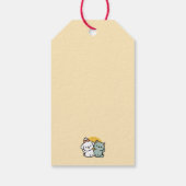 Vier echte vrienden voor altijd | Schattige kat en Cadeaulabel (Achterkant)