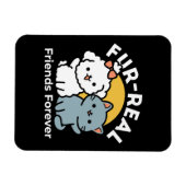 Vier echte vrienden voor altijd | Schattige kat en Magneet (Horizontaal)