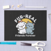 Vier echte vrienden voor altijd | Schattige kat en Tissuepapier (Craft)