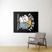 Vier echte vrienden voor altijd | Schattige kat en Wandkleed (In Situ (horizontaal))