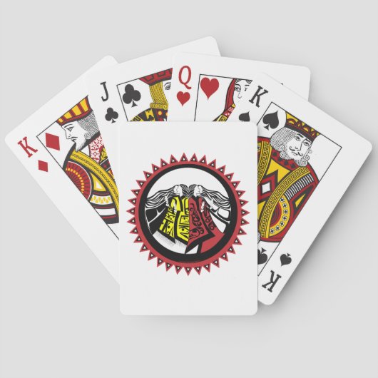 Vier edele vrouwen pokerkaarten (Achterkant)