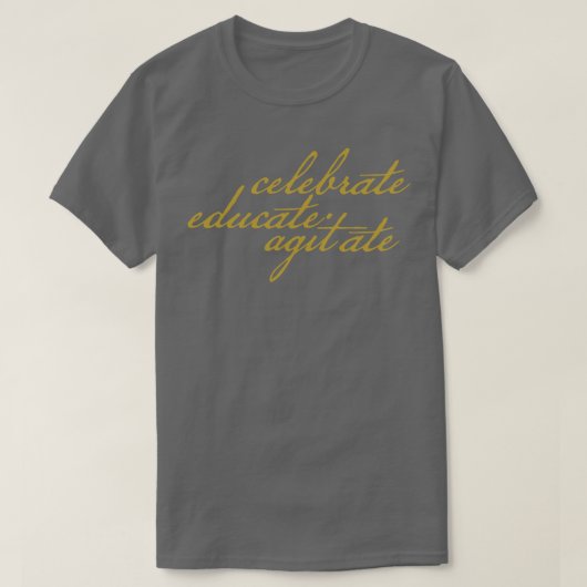 Vier Educate Agitate T-shirt (Design voorkant)
