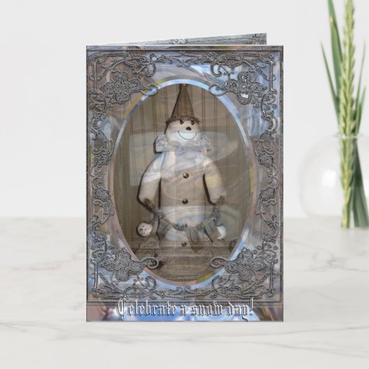 Vier een Dag van de Sneeuw! Personaliseerbare Feestdagen Kaart (Voorkant)
