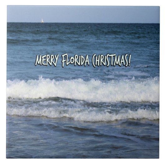 Vier een Florida-stijl Kerstmis Tegeltje (Voorkant)