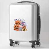 Vier een Hippo Halloween met Moo Deng! Long SL Sticker (Koffer)