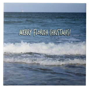 Vier een kerstfeest in Florida-stijl Tegeltje
