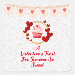 Vier een klein cadeau voor iemand lief Geschenk Vierkante Sticker