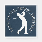 Vier een mijlpaal verjaardagsgolf servet (Voorkant)