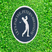 Vier een mijlpaalverjaardag met een golfthema papieren bordje