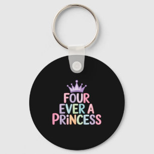 Vier een prinses 4e verjaardag meisjes 4 jaar oud  sleutelhanger
