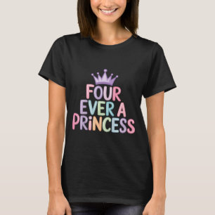 Vier een prinses 4e verjaardag meisjes 4 jaar oud  t-shirt