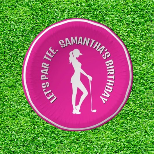 Vier een roze verjaardagsfeestje! papieren bordje