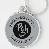 Vier één twee PGH Yinzer Sports Custom PA Sleutelh Sleutelhanger (Voorkant)