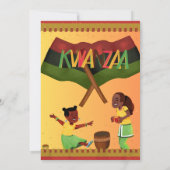 Vier eenheid: een vreugdevolle Kwanzaa-bijeenkomst Kaart (Achterkant)