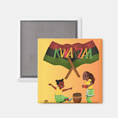 Vier eenheid: een vreugdevolle Kwanzaa-bijeenkomst Magneet (Voorkant / Achterkant)