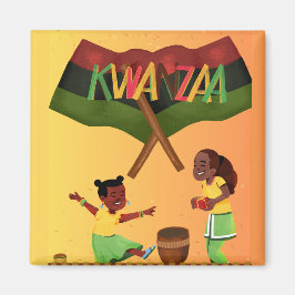 Vier eenheid: een vreugdevolle Kwanzaa-bijeenkomst Magneet