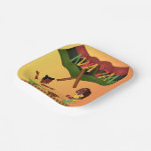 Vier eenheid: een vreugdevolle Kwanzaa-bijeenkomst Papieren Bordje (Gebogen)