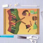 Vier eenheid: een vreugdevolle Kwanzaa-bijeenkomst Tissuepapier (Craft)