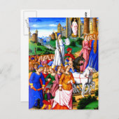 "Vier Eenhoorns leiden de Processie" Briefkaart (Voorkant / Achterkant)