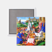 "Vier Eenhoorns leiden de Processie" Magneet (Voorkant / Achterkant)