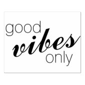 Vier eigen Gezegden & Berichten: alleen goede Vibe Rubberstempel (Afrduk)