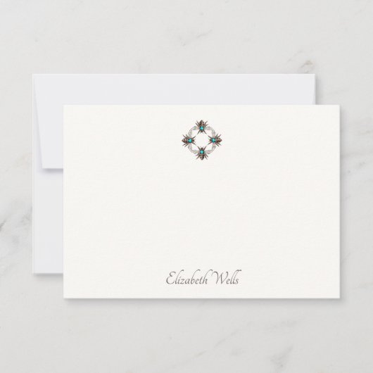 Vier Elegant Bijen Aangepast Visitekaartje Notitiekaartje (Voorkant)