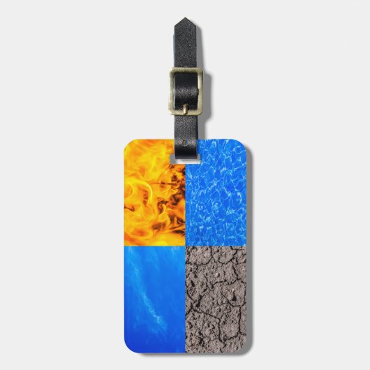 Vier elementen bagagelabel (Voorkant verticaal)